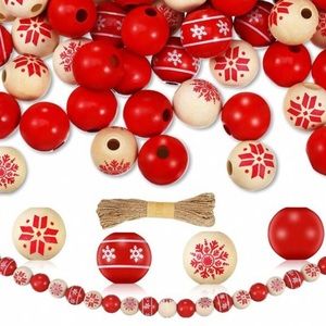 Christmas Wooden Garland DIY Beads